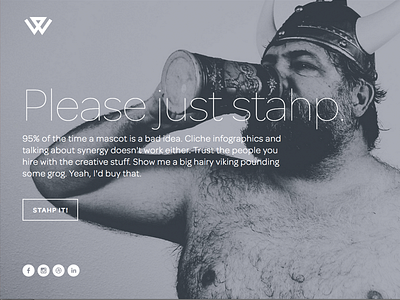 WILLUPER - Stahp Cover Page cover page design minimal responsive viking web