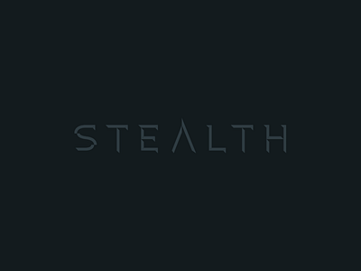 STLTH black branding clean crisp logo logotype mi6 stealth type