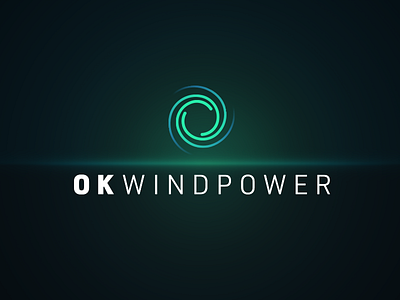 OK WindPower branding circular energy green logo spiral sustainable wind power