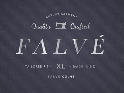 Falvé label brand clothing label typography