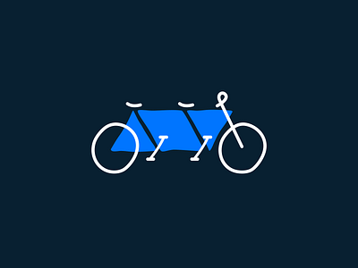 Brand concept app bike icon illustration logo shapes tandem tangram triangle vector