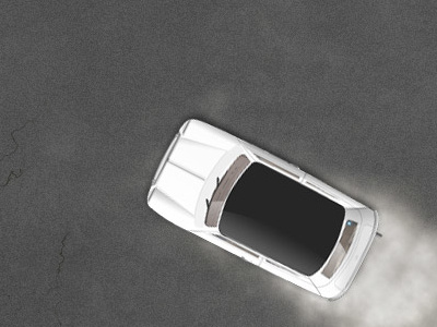 Mini car illustration mini smoke white