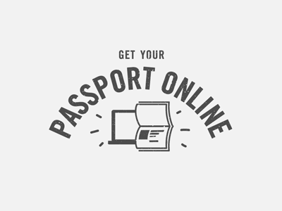 Passport Online icon lockup online passport type