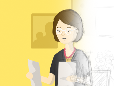Character design characters girl illustration people process sketch vector yellow