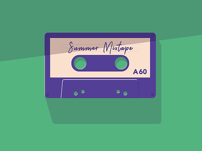 Mix Tape illustration retro shadow tape vector