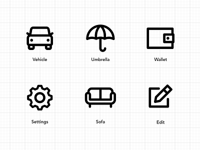 Insurance icons design icon icon set icon sets icons ui uidesign vector