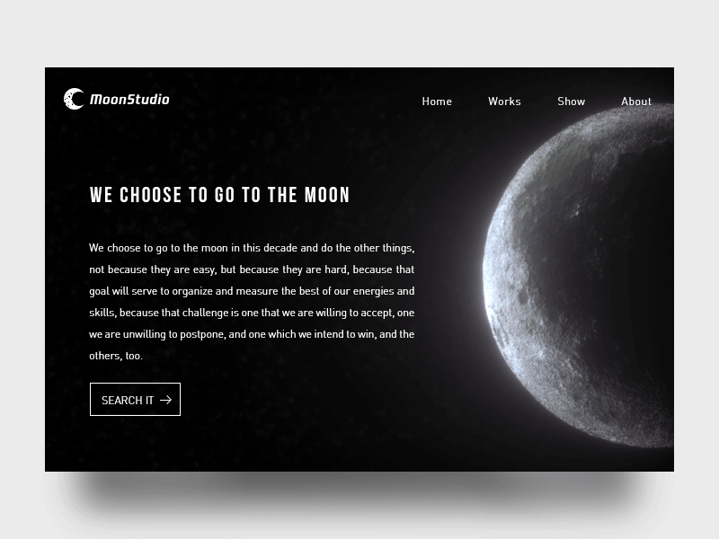 We choose to go to the moon c4d gif web
