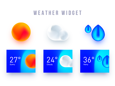 Weather Widget illustration ui weather widgets
