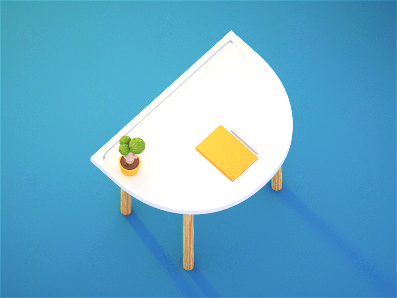 Desk ae animation c4d gif isometric