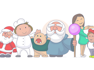 Cartoon characters illustration