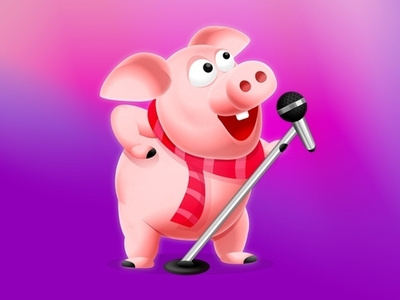 Sing a song cartoon character cartooning pig pigeon piggy sing singer song