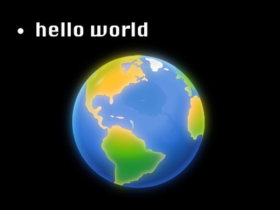 Hello world earth globe world