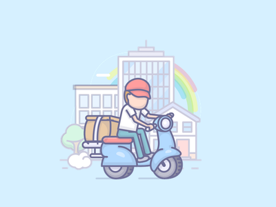Express delivery design vector cartooning cartoon cartoon character express delivery illustration app app design