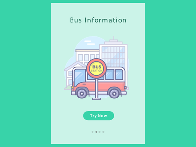 App Mockup Page bus stop bus station bus icon mockup vector icons user interface design ui design ui design illustration app design app