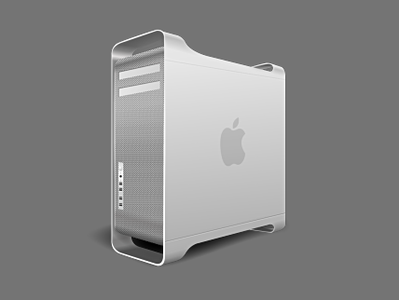 A Mac computer illustration design with realistic style