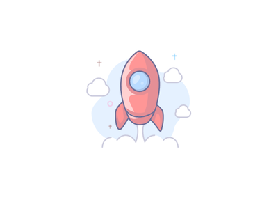 Rocket illustration illustration launch mockup rocket speed startup vector