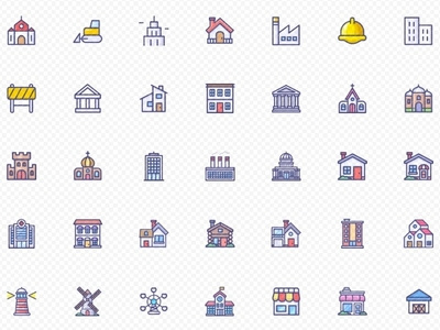 Vector building icons bank building building icon company factory govement home hotel house house illustration houses icon icons illustration office park school shop stores vector