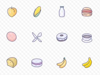 100+ high quality vector food icons apple bananas bear bread cake food fruit illustration fruits icon icons illustraion meat milk pear vector