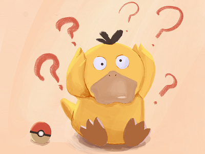 Psyduck illustration pokemon psyduck