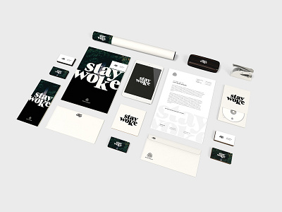 Stay Woke Brand Package a4 branding cd design graphics identity ipad poster stay woke