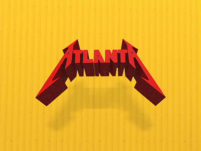 I ♥ Atlanta atlanta design graphic love metallica red yellow