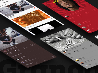 Grando: Rap Music Discovery App atlanta branding design graphic graphics identity simple ui ux