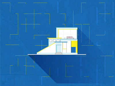 Premium House design flat illustration minimal vector web