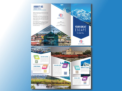 Nepal Brochure Design brochure illustration inbound nepal travel travel brochure