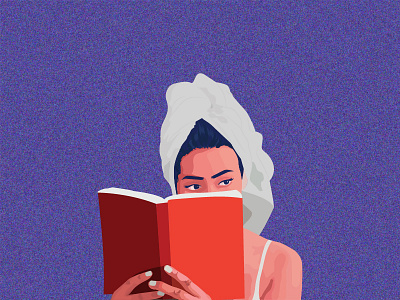 A woman reading a book