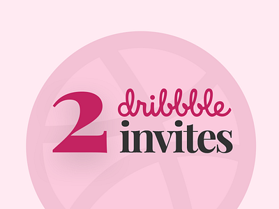 2 Dribbble Invites draft dribbble invitation invite invites join new