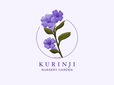 Kurinji Logo branding cards design illustration logo