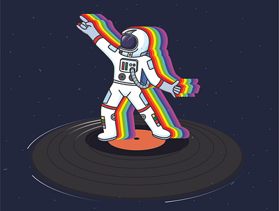Astronaut branding design illustration logo