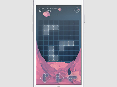 Space Game! game game ui ios low poly space