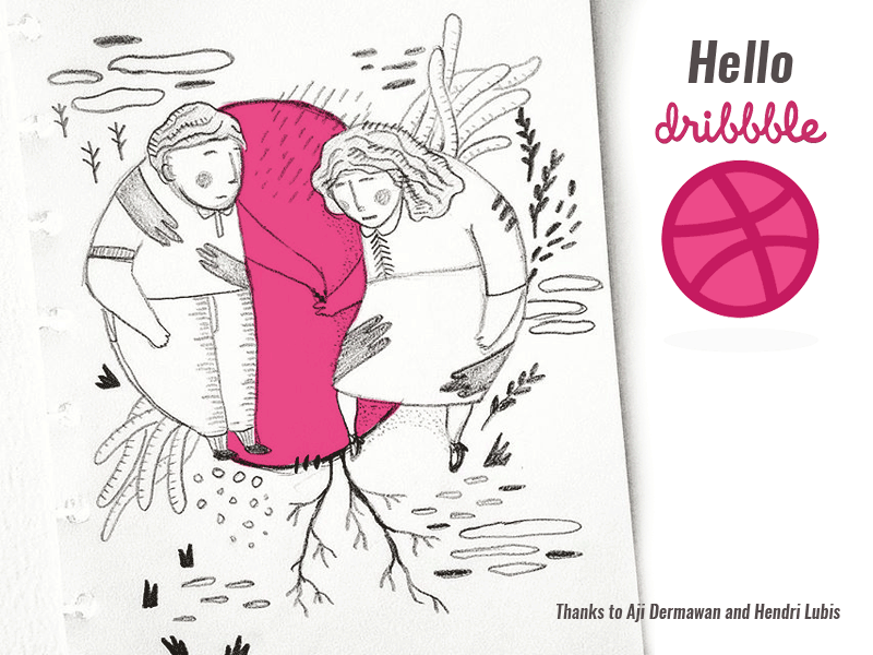 Hello Dribbble! art debuts draw drawing illustration sketch