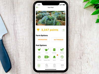 Farmr Your Pod earth farming iphone iphone x mobile ui ui ux design