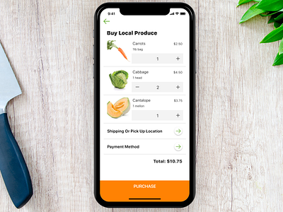 Farmr - Buy Local Produce app design experience farm interface ios iphone x management mobile ui produce user ux