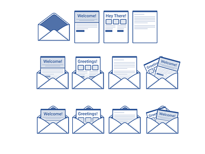 Email Icons design email email design illustration news letter newsletter ui design ux design