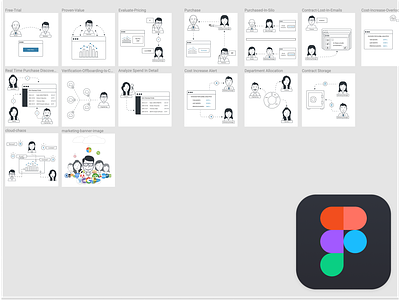Characters drawn in figma characters figma illustration people ui ux ux design vector