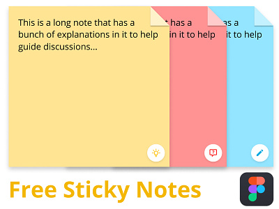 Sticky Notes - Figma Free Download critique figma figmadesign free download free downloads sticky notes stickys toolbox ui design ux ux design