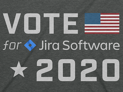 Vote For Jira 2020 american campaign designer fun graphic graphic design jira logo product management sticker sticker design stickers ux uxui vote