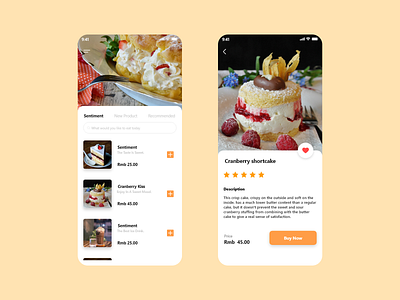 Dessert interface ui 灵感