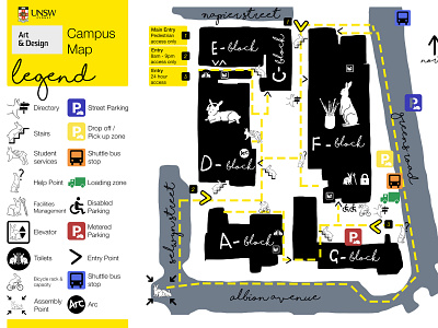 UNSW Campus Map graphic design maps wayfinding