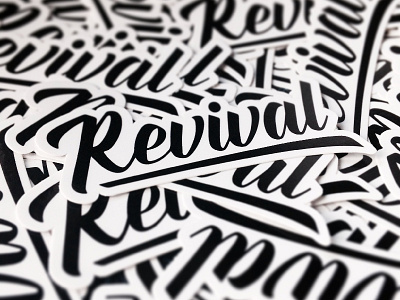 Revival Stickers die cut script stickers