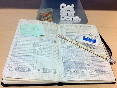 G.S.D. sketchbook wireframe