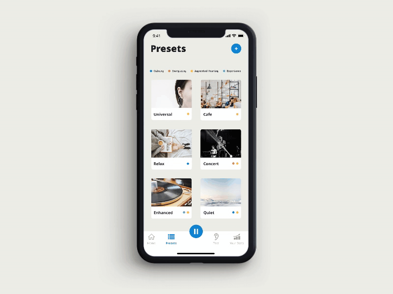 Presets card design expand interaction mobile open ux ux design uxdesign uxui uxuidesign