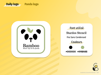 Daily logo 3 Panda branding challenge dailylogo dailylogochallenge dailylogodesign design figma logo