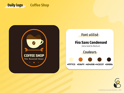 Daily logo 6 Coffee Shop branding challenge dailylogo dailylogochallenge dailylogodesign design figma illustration logo ui