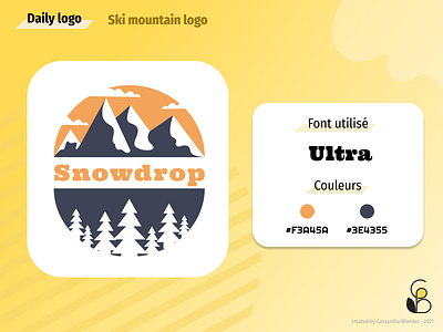 Daily logo 8 Ski ! challenge dailylogo dailylogochallenge dailylogodesign design figma icon illustration logo ui