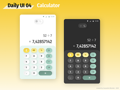 DailyUI 04 Calculator challenge dailyui dailyui004 dailyuichallenge design figma