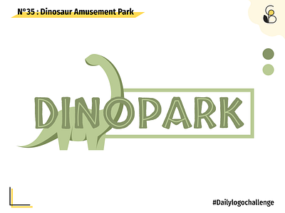 Daily logo 35 Dinosaure Park branding challenge dailylogo dailylogochallenge dailylogodesign design dinosaure figma illustration logo vector